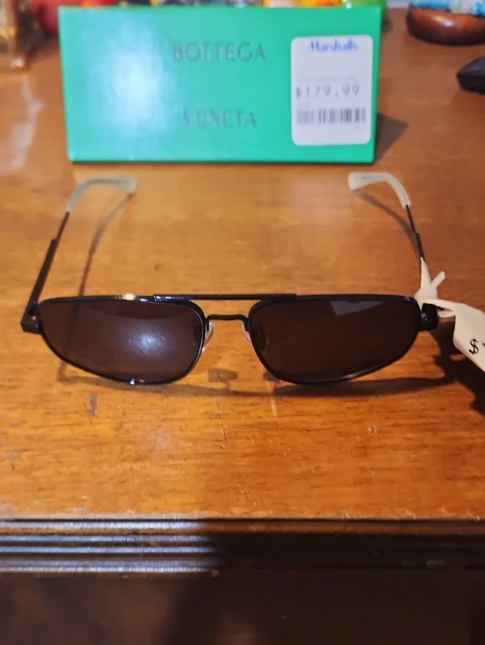 Bottega Veneta Black Sunglasses with Dark Lenses